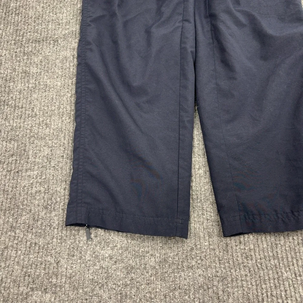 Vintage Adidas Track Pants Mens M Navy Polyester Elastic Waist Athletic Style